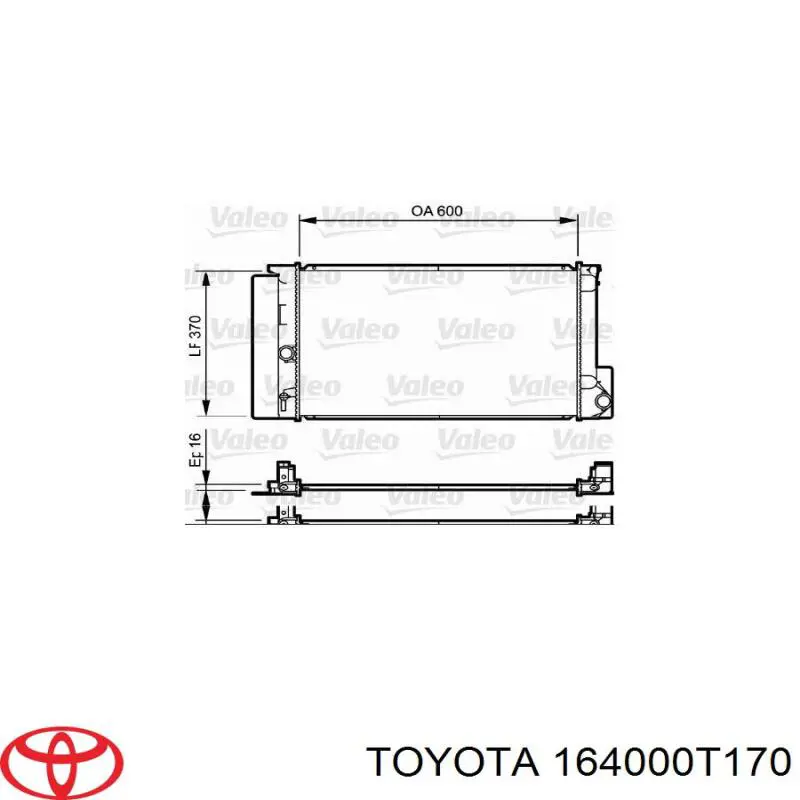 Radiador de esfriamento de motor Toyota 164000T170 preço, a partir de 488,24 USD