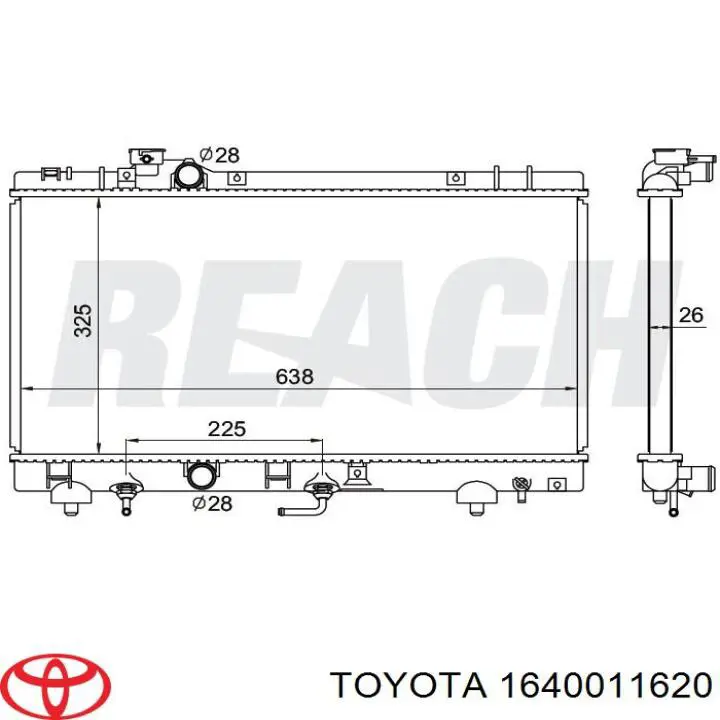 Radiador de esfriamento de motor Toyota TERCEL  EL53