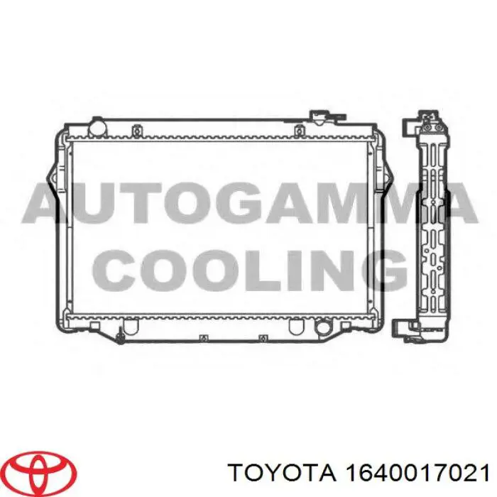Compre 1640017021 Toyota Radiador de esfriamento de motor