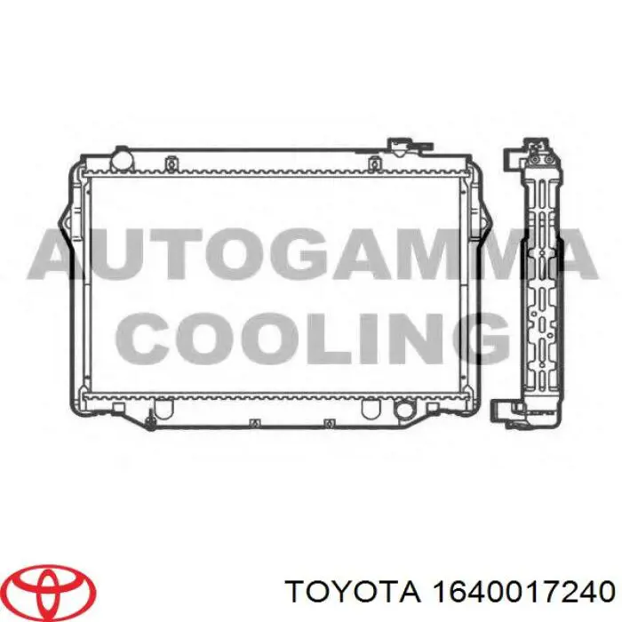 Compre 1640017240 Toyota Radiador de esfriamento de motor