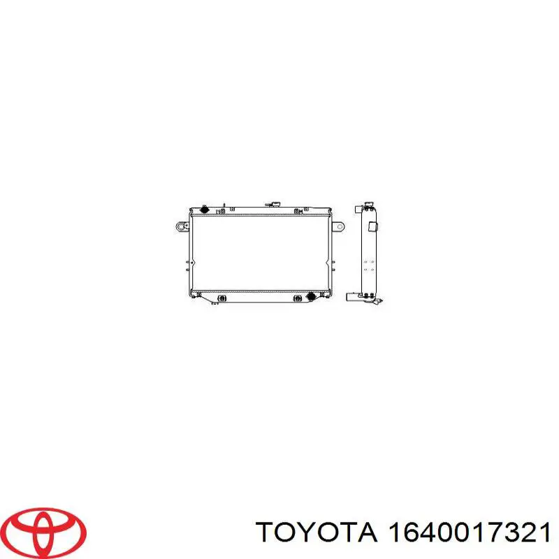 1640017321 Toyota Radiador de esfriamento de motor