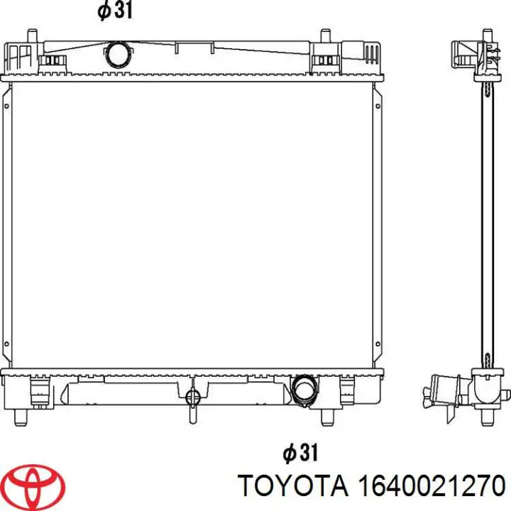 Radiador de esfriamento de motor Toyota 1640021270 preço, a partir de 103,37 USD