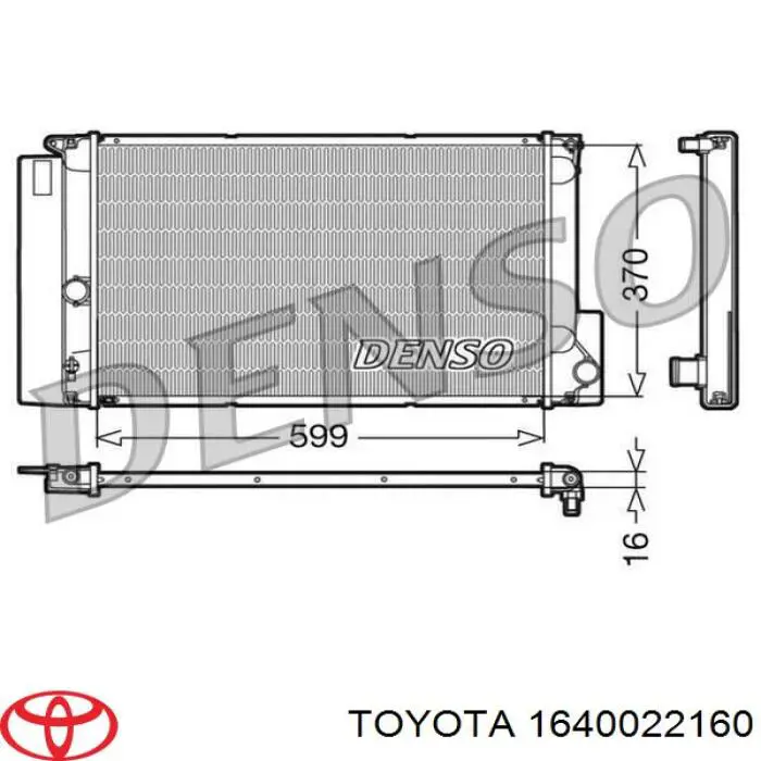 Radiador de esfriamento de motor Toyota 1640022160 preço, a partir de 116,32 USD