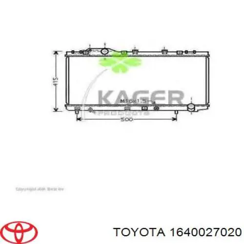Radiador de esfriamento de motor Toyota 1640027020 preço, a partir de 496,84 USD
