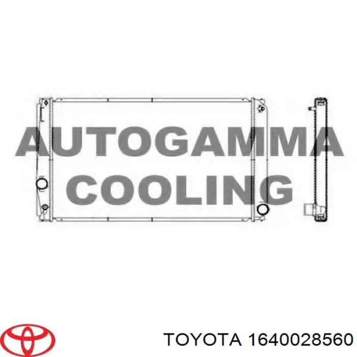 Compre 1640028560 Toyota Radiador de esfriamento de motor