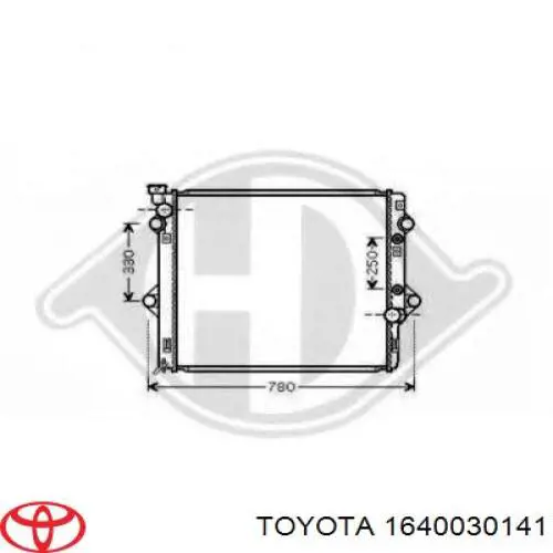 1640067210 Toyota Radiador de esfriamento de motor