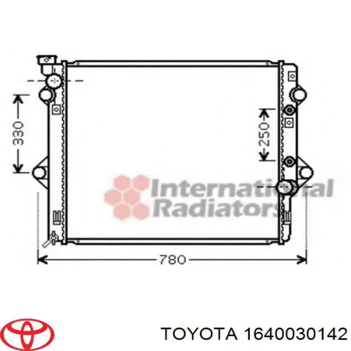 Compre 1640030142 Toyota Radiador de esfriamento de motor