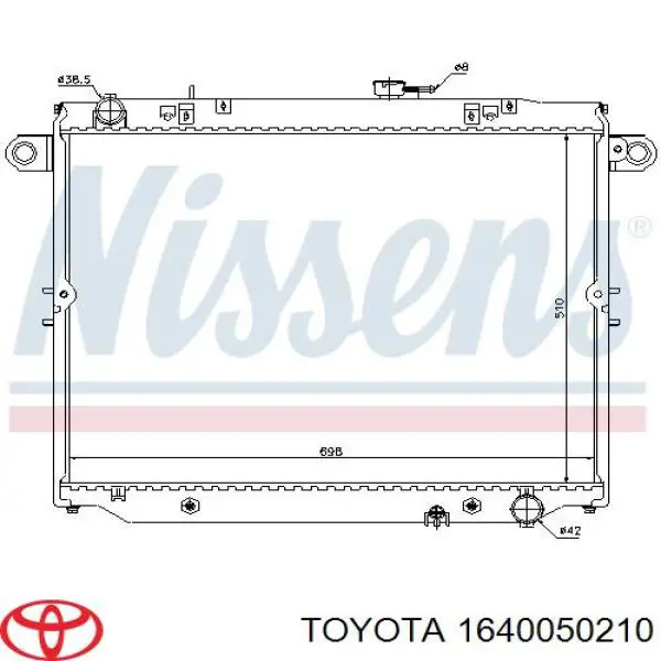 Radiador de esfriamento de motor Toyota 1640050210 preço, a partir de 251,78 USD