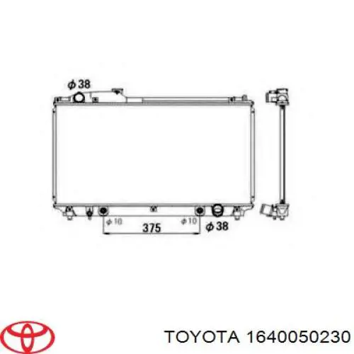Compre 1640050230 Toyota Radiador de esfriamento de motor