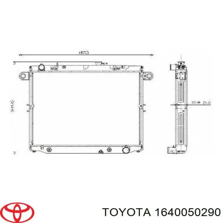 Compre 1640050290 Toyota Radiador de esfriamento de motor
