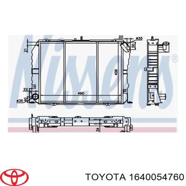 Radiador de esfriamento de motor Toyota 1640054760 preço, a partir de 158,93 USD