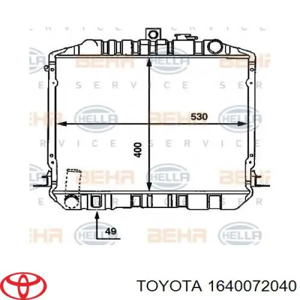  Radiador de esfriamento de motor Toyota Hiace II сaixa (H5) (1983 - 1989) II