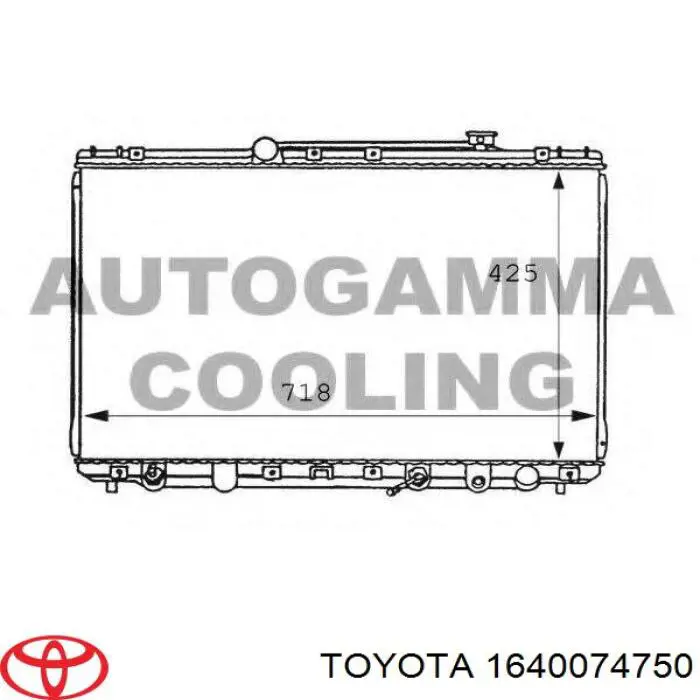 Radiador de esfriamento de motor Toyota 1640074750 preço, a partir de 477,95 USD