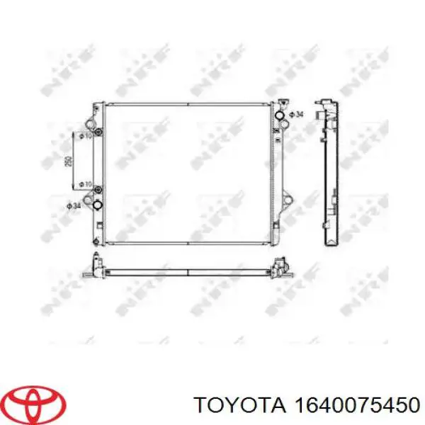 Radiador de esfriamento de motor Toyota 1640075450 preço, a partir de 137,77 USD