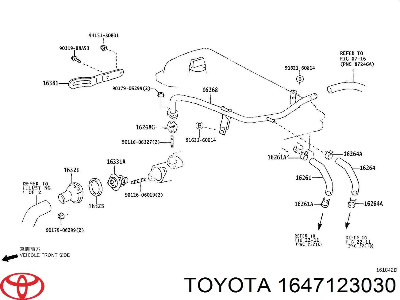 1647123030 Toyota Tampa (tampão) do tanque de expansão