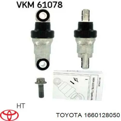 Compre 1660128050 Toyota Amortecedor de reguladora de tensão da correia de transmissão