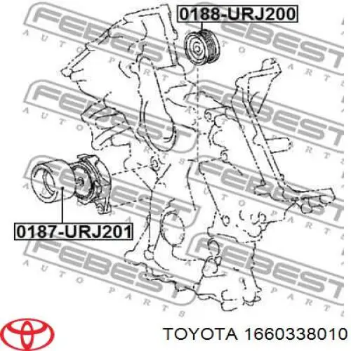 1660338010 Toyota Rolo parasita da correia de transmissão