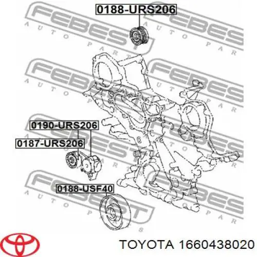 Rolo parasita da correia de transmissão Toyota 1660438020 preço, a partir de 37,03 USD