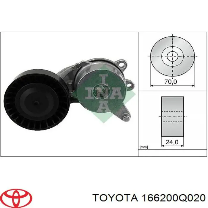 Reguladora de tensão da correia de transmissão Toyota 166200Q020 preço, a partir de 332,01 USD