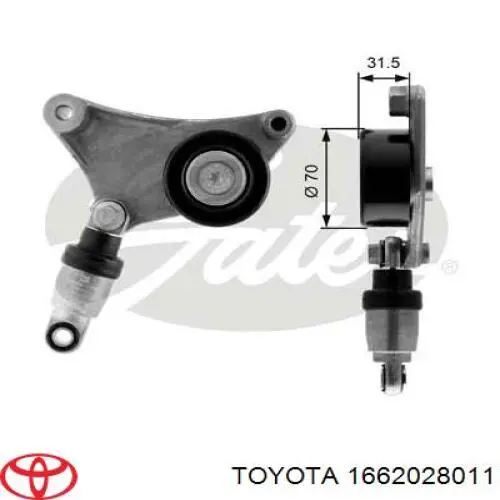 Compre 1662028011 Toyota Reguladora de tensão da correia de transmissão