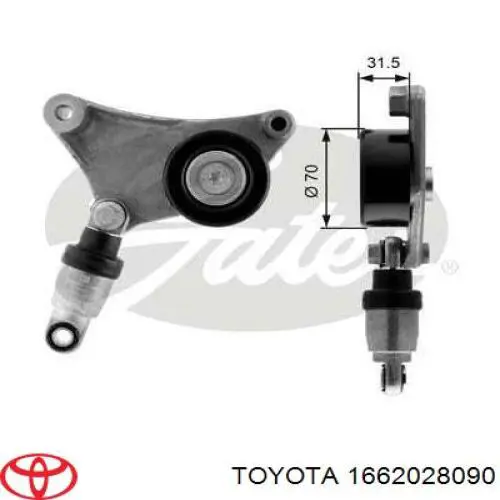 Reguladora de tensão da correia de transmissão Toyota 1662028090 preço, a partir de 86,16 USD