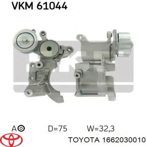 Compre 1662030010 Toyota Reguladora de tensão da correia de transmissão