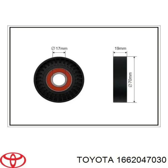 1662047030 Toyota Reguladora de tensão da correia de transmissão