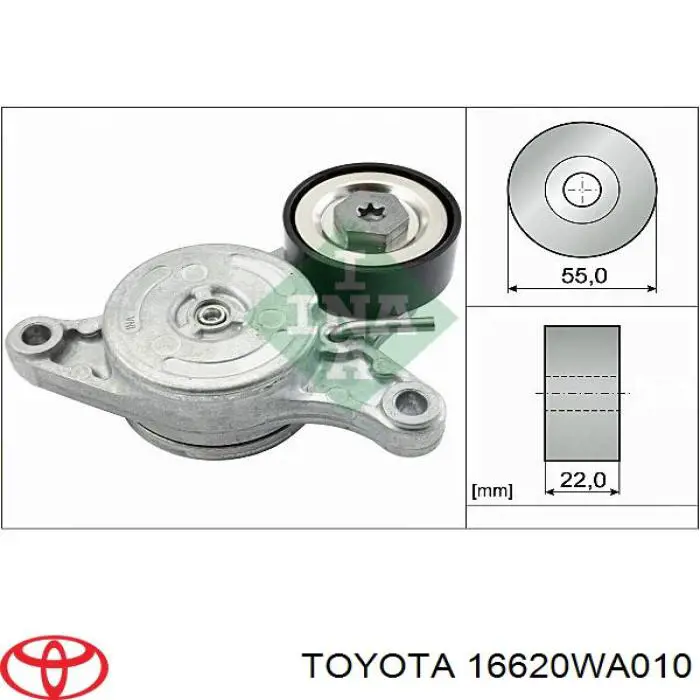 16620WA010 Toyota Reguladora de tensão da correia de transmissão
