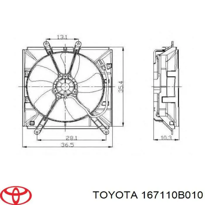 Difusor do radiador de esfriamento Toyota 167110B010 preço, a partir de 229,27 USD