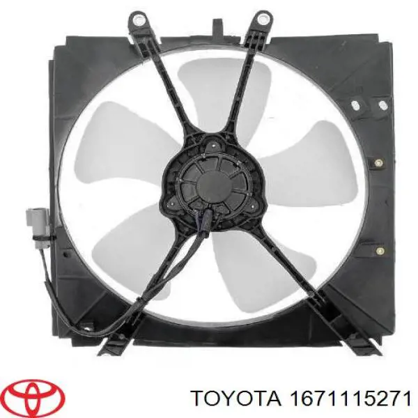  Ventilador elétrico de esfriamento montado (motor + roda de aletas) Toyota Corolla liftback (E10) (1992 - 1997) 