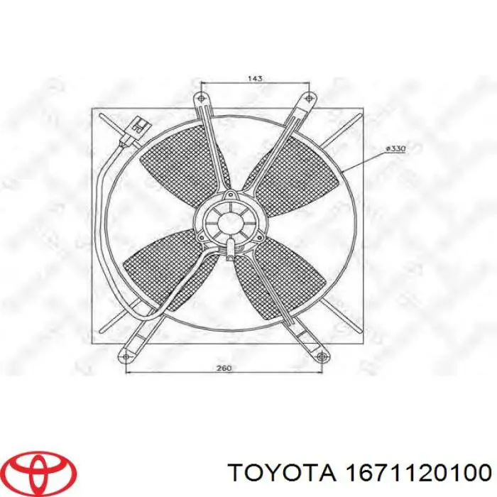 Difusor do radiador de aparelho de ar condicionado Toyota 1671120100 preço, a partir de 265,80 USD