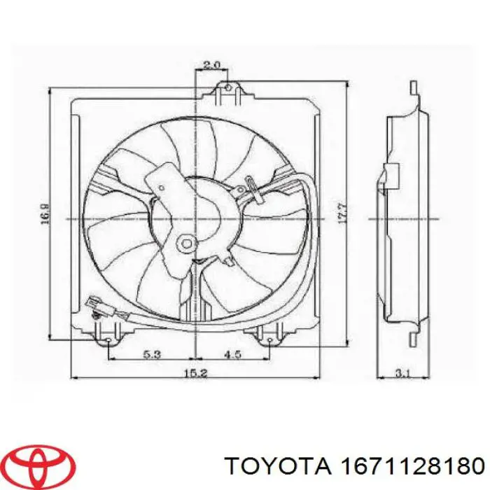 Difusor do radiador de aparelho de ar condicionado Toyota 1671128180 preço, a partir de 83,42 USD