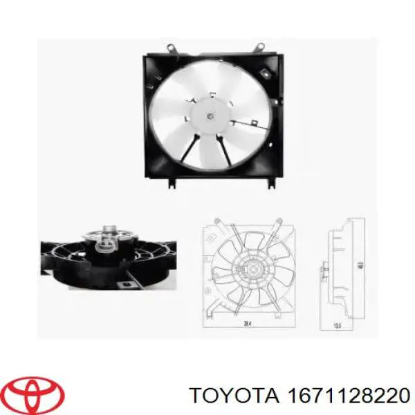 1671128220 Toyota Difusor do radiador de esfriamento