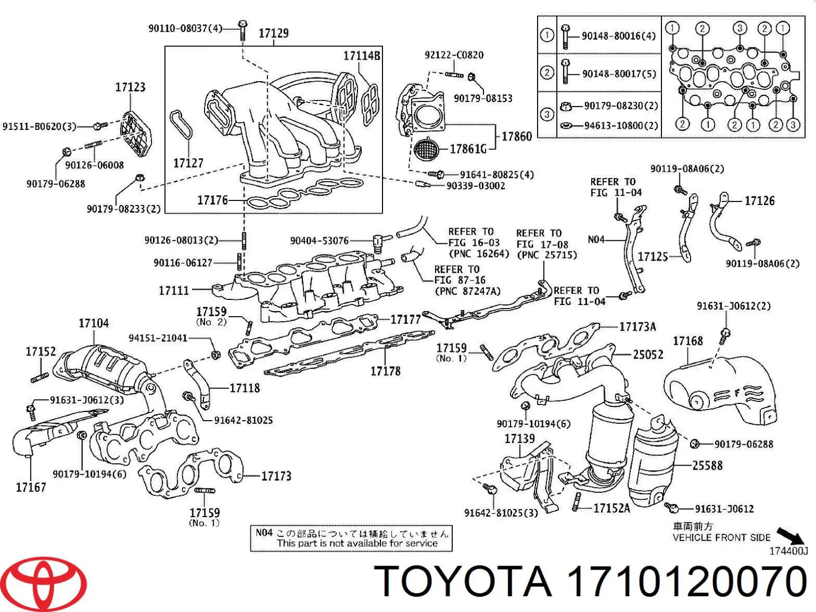 Tubo coletor de admissão Lexus RX 300/330/350/400H U3