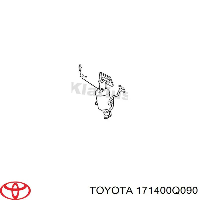171400Q090 Toyota Tubo coletor de escape
