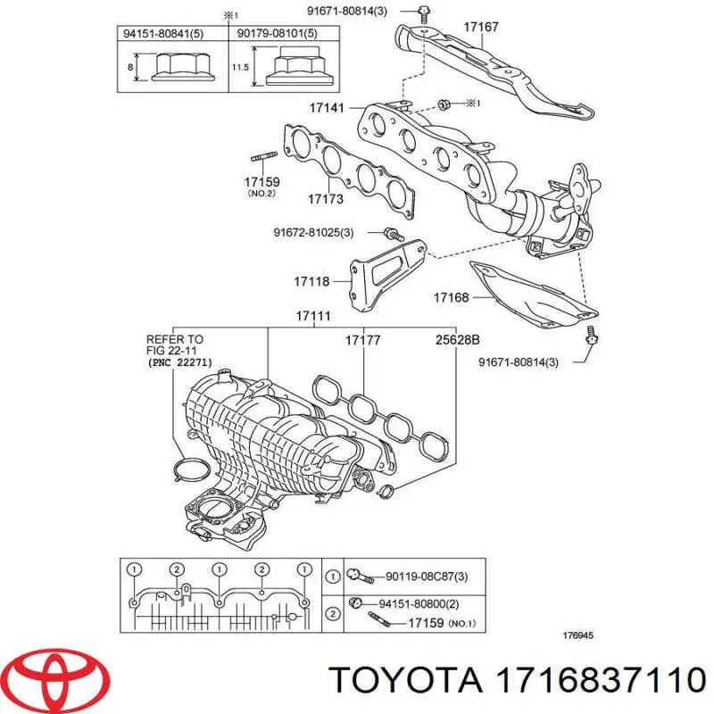  Toyota 1716837110 preço, a partir de 46,22 USD