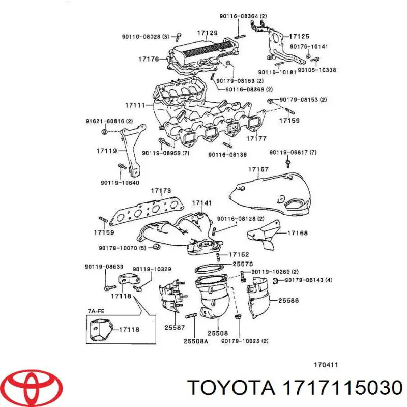 Vedante de tubo coletor de admissão Toyota 1717115030 preço, a partir de 11,12 USD