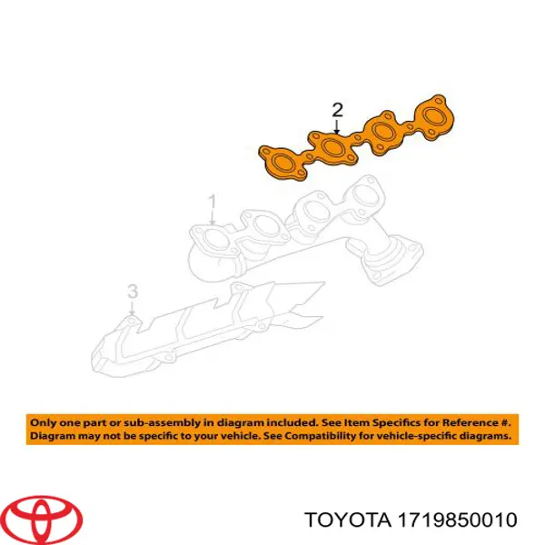 1719850010 Toyota Vedante esquerdo de tubo coletor de escape
