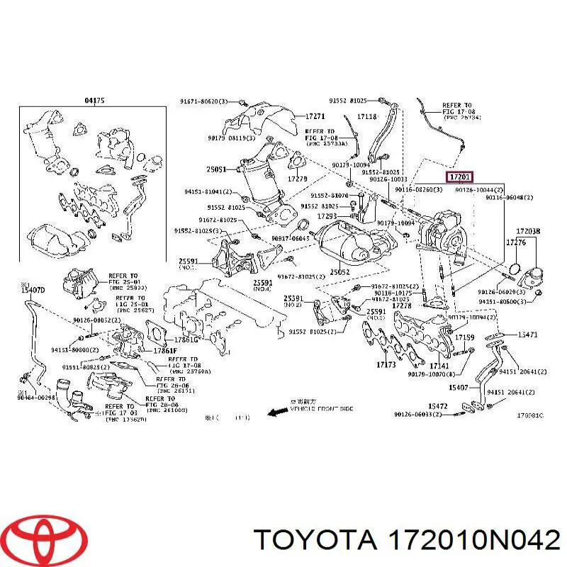 Turbina Toyota 172010N042 preço, a partir de 440,02 USD