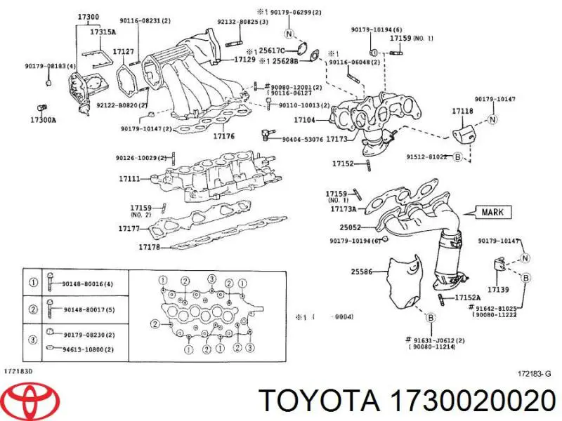 Válvula (atuador) de acionamento das comportas de tubo coletor de admissão Toyota 1730020020 preço, a partir de 561,88 USD