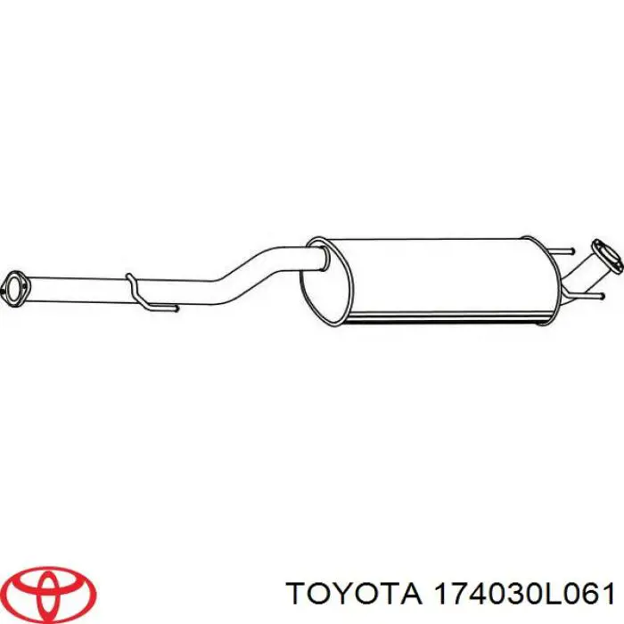Silenciador, parte central Toyota 174030L060 preço, a partir de 157,77 USD