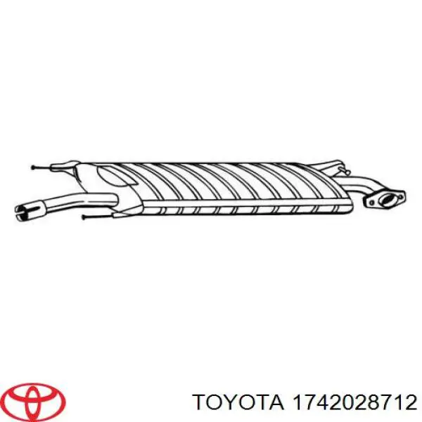 Compre 1742028712 Toyota Silenciador, parte central