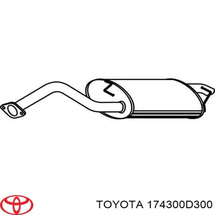 Silenciador, parte traseira Toyota 174300D300 preço, a partir de 107,24 USD