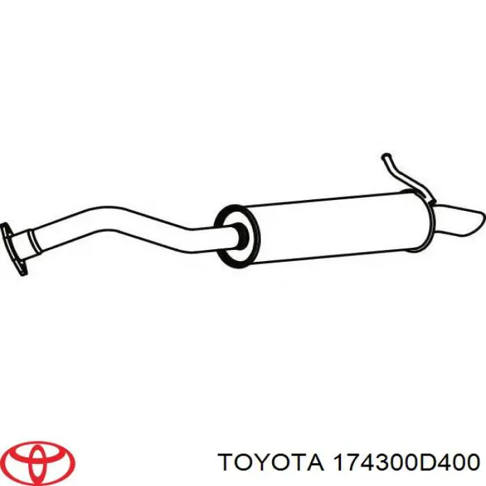 Silenciador, parte traseira Toyota 174300D400 preço, a partir de 101,16 USD