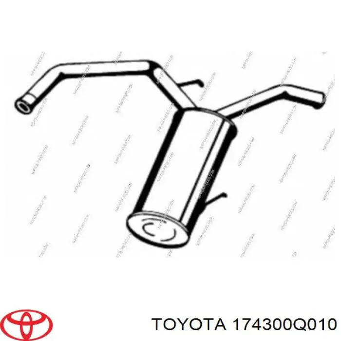 Compre 174300Q010 Toyota Silenciador, parte traseira