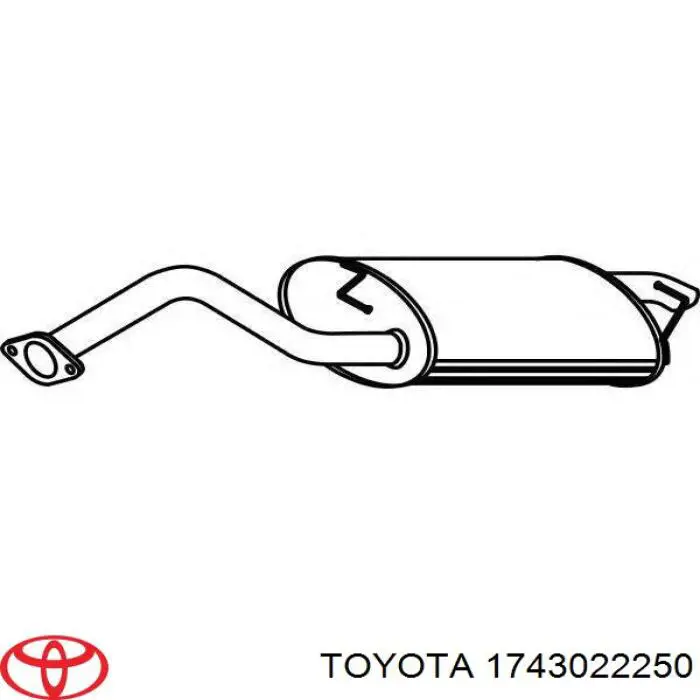 Silenciador, parte traseira Toyota 1743022250 preço, a partir de 129,55 USD