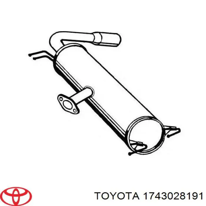 Silenciador, parte traseira Toyota 1743028191 preço, a partir de 140,98 USD