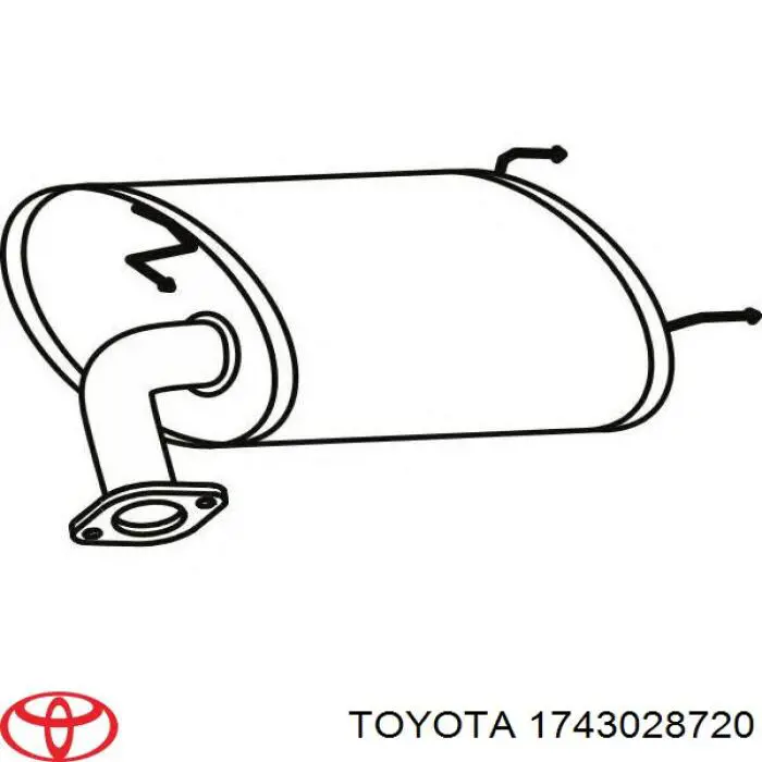 Silenciador, parte traseira Toyota 1743028720 preço, a partir de 90,65 USD