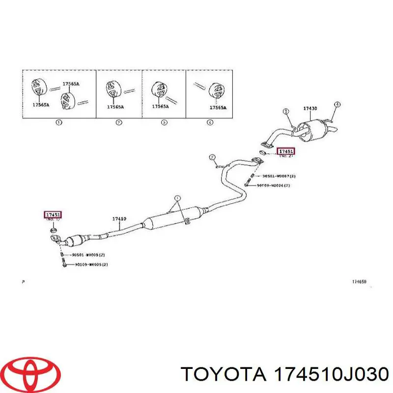 Vedante de tubo de admissão do silenciador Toyota 174510J030 preço, a partir de 3,24 USD
