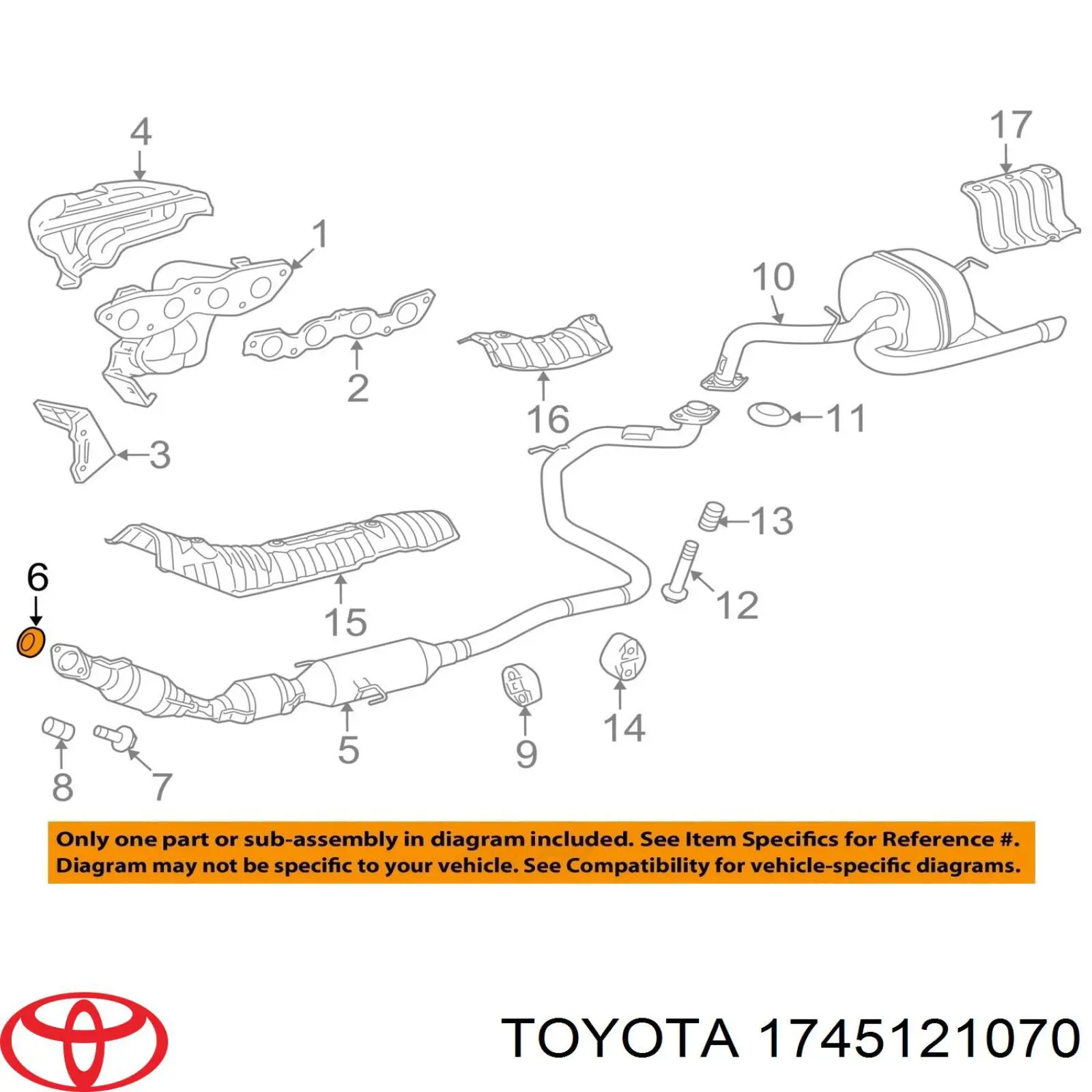 Vedante de tubo de admissão do silenciador Toyota 1745121070 preço, a partir de 5,03 USD